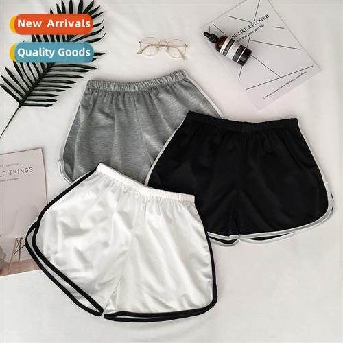 2020 summer new elastic waist loose wide leg simple colorful