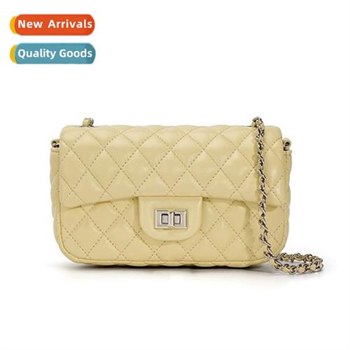 Small bag diamd lattice lambskin lear womens bags chain shou