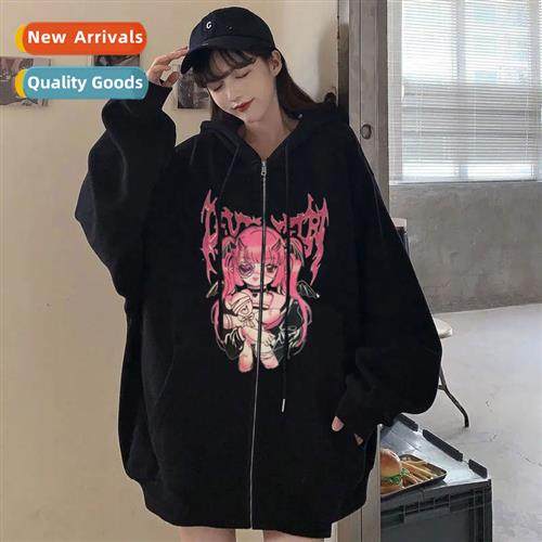 Dark wind hip-hop gothic Harajuku Y2K butterfly letter print