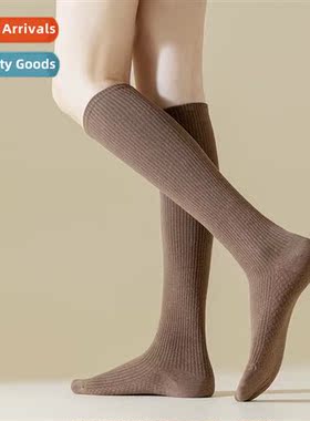 Socks womens calf socks cott e- beless micro-pressure thin l