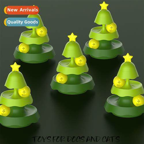 Creative small Christmas e track three-story cat tower cat c
