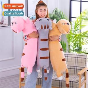 Cute lying cat pillow lg cylindrical plush toys for girls bi