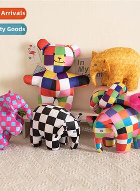 Lattice Elephant Emma Plush Doll Elmers Colors Gift Lattice