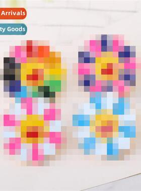 Japanese Takashi Murakami 7 Colorful Sunflower Smiley Brooch