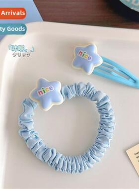 Blue nice star bb clip cute sweet girl heart  circle simple