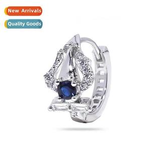 king pers ear fashi earrings trident sea blue buckle hop hip