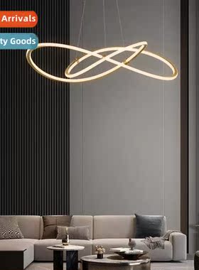 All copper minimalist light luxury living room chelier moder