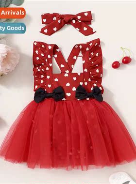 ins baby spring  fall  2022 new n baby girl polka dot printi