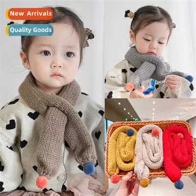 2023 fall and winter new childrens girls warm windpro scarf