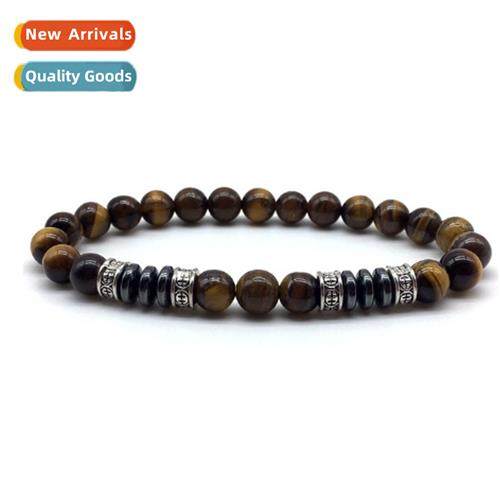 Fashi Mens Bracelet Classic 6mm Geometric Hemate Chain Brace