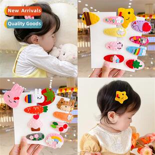 Cute felt carto childrens  clips female baby headdress handm
