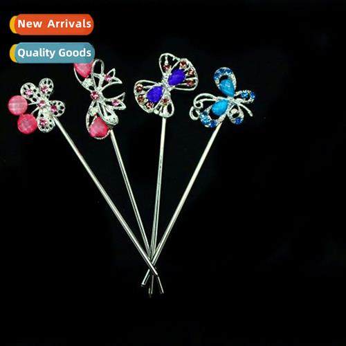 Classical retro style pin bow full  diamds alloy headdress C