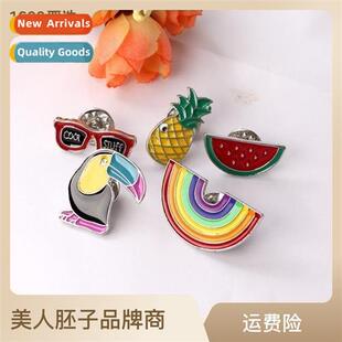 Europe and  Uned States carto cute brooch woodpecker waterme