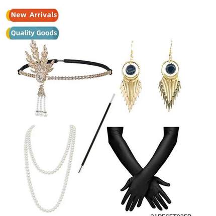 1920s Gatsby Bachelorette Party Set Decoratis wh Diamd Tiara