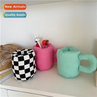 water cup style chubby desktop ins fabric holder Blogger pen