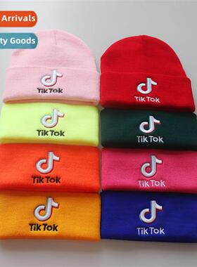 Mens  womens Tik Tok embroidered kn cap wool cap cold cap he
