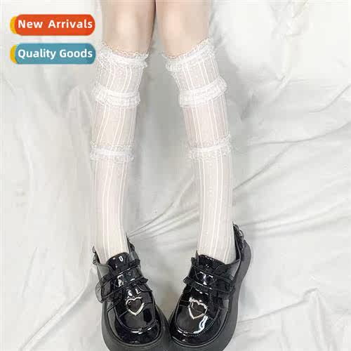 Manga leg jk mid-calf socks whe triple lace calf socks lace