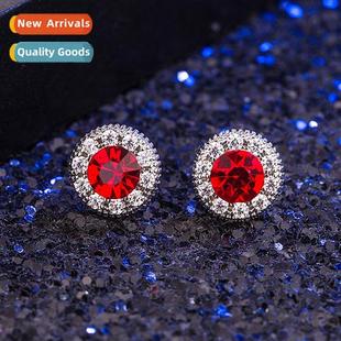 n round radiant earrings female rose ruby pink diamd diamd z
