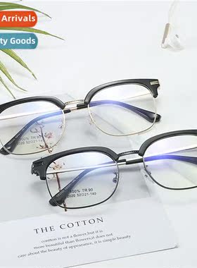 A2020 retro TR90 metal half frame eyeglasses frames Korean v