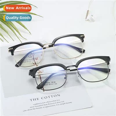 A2020 retro TR90 metal half frame eyeglasses frames Korean v