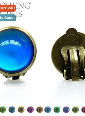 Temperature Sensive Colour Changing Time Gemste Stud Earring