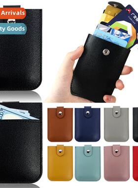 Cascading drawer card case multi card slot portable pu lear