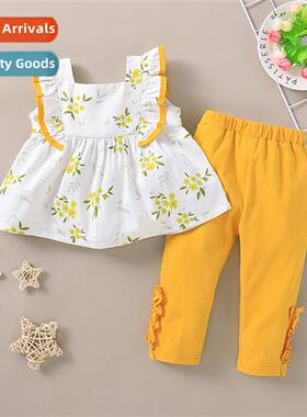 Girls Spring  Autumn 2020 new n solid color small floral sle