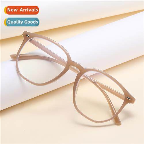 Anti-blue light glasses large frame flat glasses small red b
