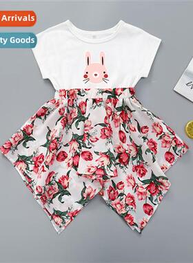 Girls spring  fall childrens dress 2020 new n sleeveless bun