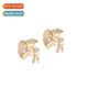 leaf gold earrings retro alloy temperament fashi creative