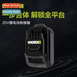 Battery Size 20V Footplate Green Lhium WA4600 Worx Adapter