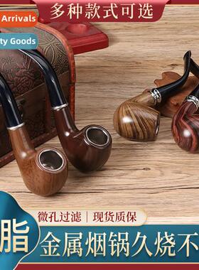 Old hammer craft vintage glossy curved resin pipe mens porta