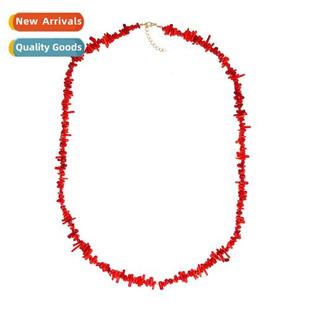 Crushed Bohemian Stone Necklace Vintage Long Exaggerated