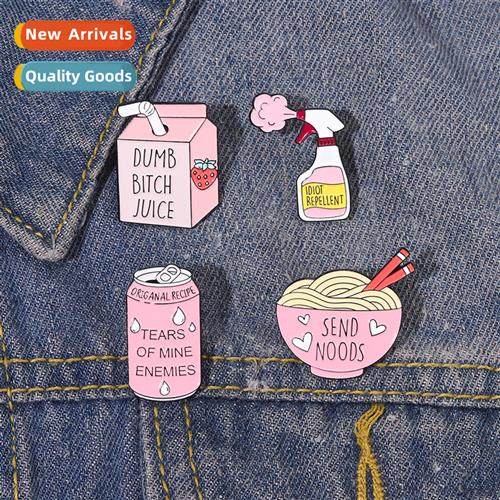 Model Creative Pink Series Soda Milk Noodle Shape Design Bag