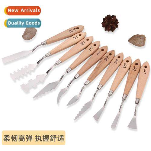 10 Single Shaped Oil Painting Scraper Pigment Color Mixing K
