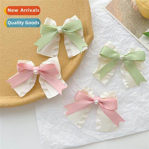 Ballet wind double bow hair clips cute girls sweet hundred J