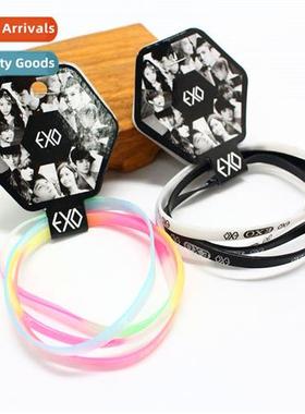 New spring  summer tide EXO men  women  Silice bracelets Set