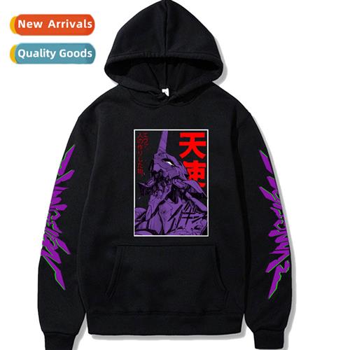 Japanese Manga Ayanami Rei Ayanami Printed Loose Hooded Swea