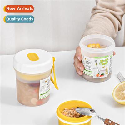 Breakfast Mug Oatmeal Mug wh Lid Cfee Mug Portable Microwave