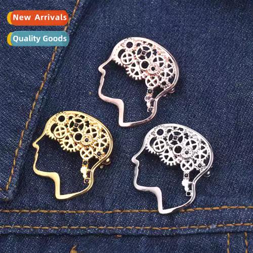 Brooch fashi new persaly retro brain brooch alloy plating pi