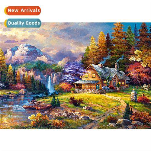 New beautiful mountains  rivers hut diamd painting modern li