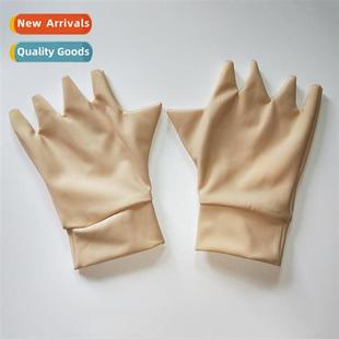 Finger Puffy Stch Anti Joint Compressi Half Gloves