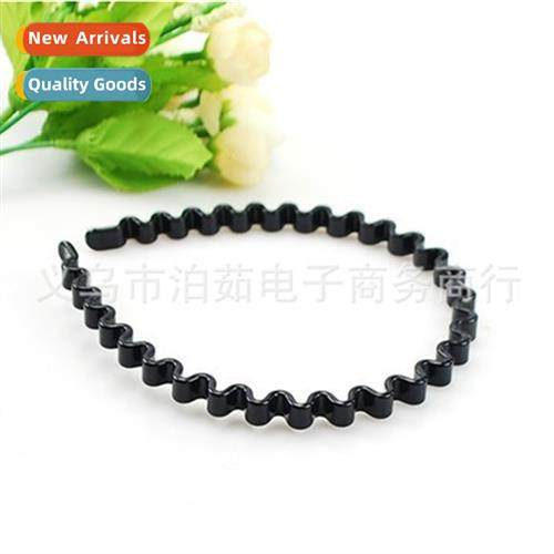 Shiny black wave pattern Simple  generous lady headb Plastic