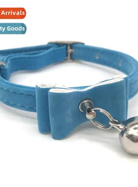 23 flocked pet collar bell bow cat necklace cat dog universa