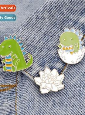 Cute  Dinosaur Brooch Eggshell Dinosaur Baby Badge Cute Pare