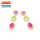 alloy inlaid gemste luxury geo imati style colorful light