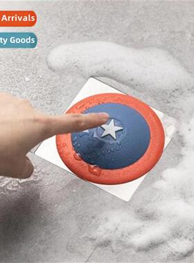 Shield Push-On Sink Floor Drain Cover Blocking Odor Drain Pl