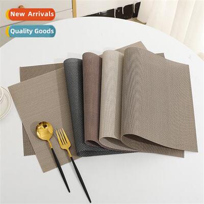 New Classic Placemats PVC Woven Placemats Solid Color Kchen