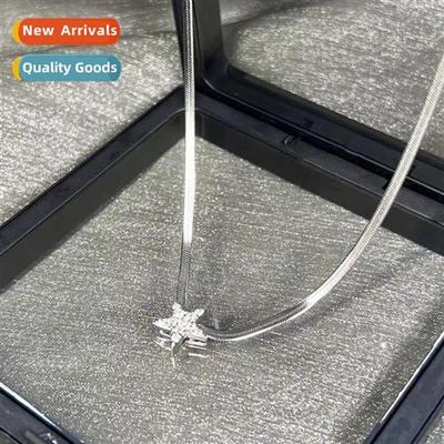 Pentagram star necklace female ins niche  premium   lightwei