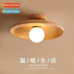 ceiling light simple LED modern aisle wood Scinavian solid